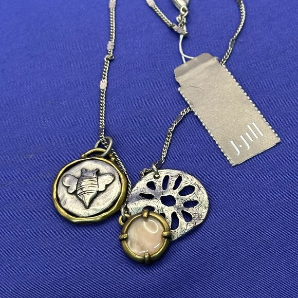 J. Jill 3-Charm Pendant Necklace.  Original Tag. - Picture 7 of 7